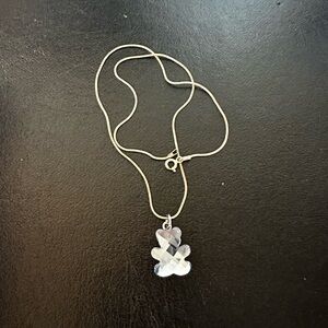 Light Blue Swarovski Bear Necklace